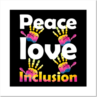 Peace Love Inclusion SPED Squad Special Ed Teacher, Kindness Peace Equality Love Posters and Art